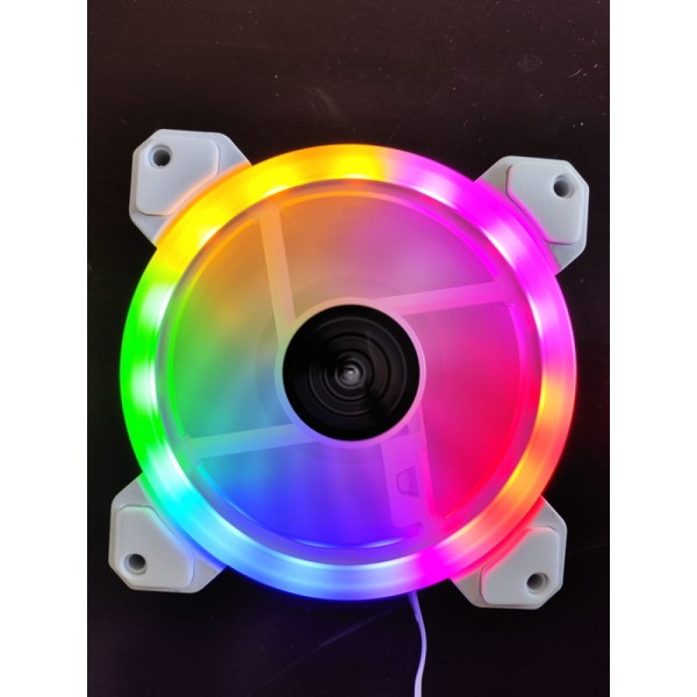 Ecoyom Beyaz 12 cm Rgb LED Işıklı Kasa Fanı Rainbow Işıklı Kasa Soğutucu Fan Oto Boyaları Fiyatı