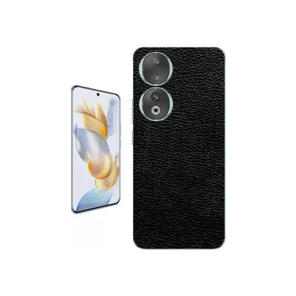 Ecr Mobile Honor 90 İle Uyumlu Deri Desenli Siyah Arka Kaplama Cep Telefonu Ekran Koruyucusu Fiyatı