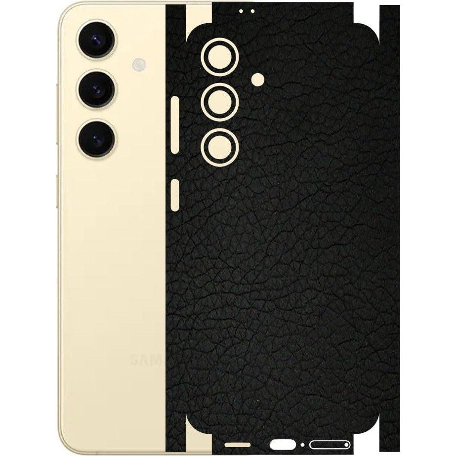 ECR MOBILE Samsung Galaxy S24 ile Uyumlu Deri Desenli Siyah Arka Kaplama Cep Telefonu Fiyatı