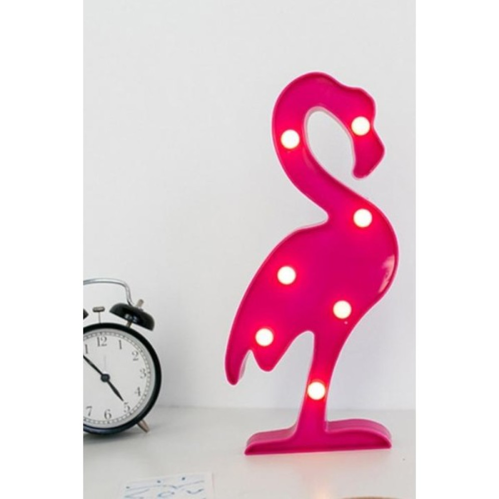Ecuy Dekoratif Flamingo Şekilli LED Aydınlatma Duvar Monte Edilebilir LED Masa Lamba - Pembe Masa Lambası Fiyatı