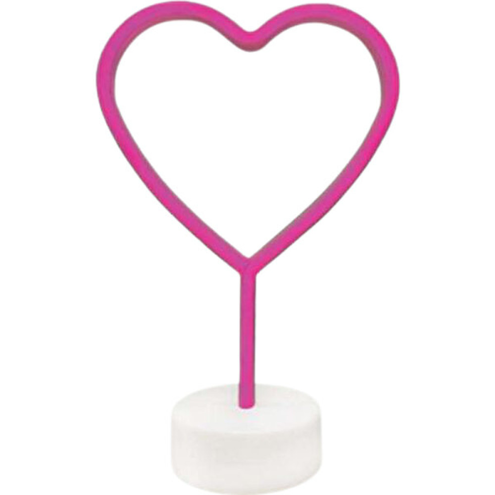 Ecuy Kalp Şeklinde Neon Masa Lambası Pembe Renk Kalp Neon LED Gece Lambası Love Neon Büyük Boy Gece Lambası Fiyatı