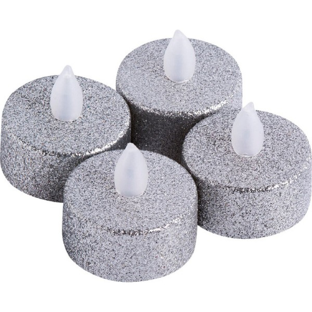 Ecuy Yanma Efektli LED Mum Tealight Dekoratif Mum 4'lü - Gri - 4 Adet Dekoratif Mum Fiyatı
