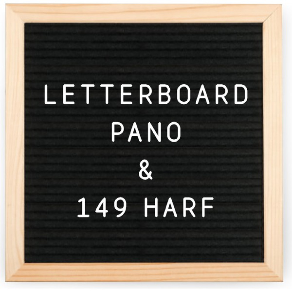 Ecuy Yazı Panosu 149 Harfli Ahşap Yazı Panosu 25X25 cm Letter Board - 149 Adet Pano Fiyatı