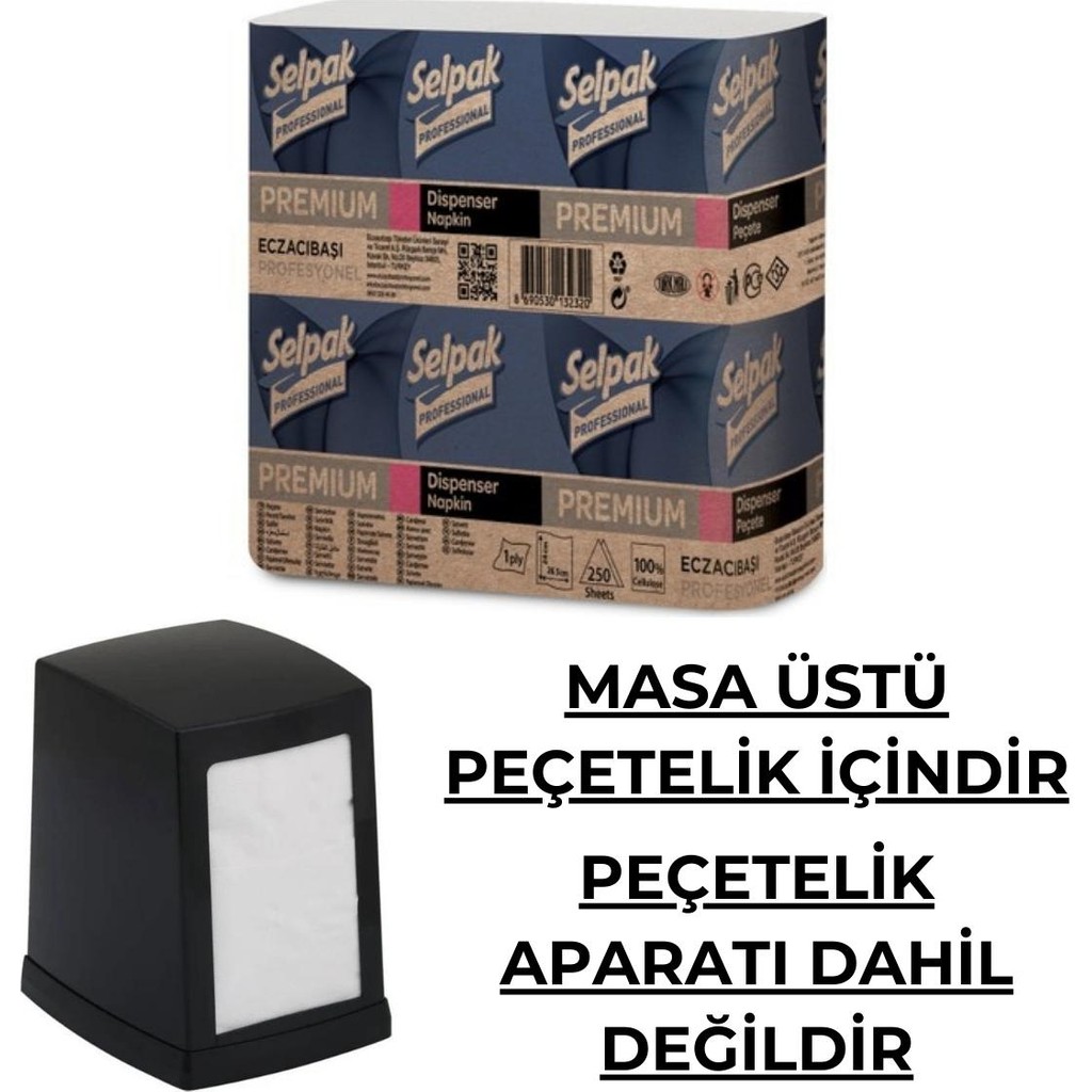 Ecz. Premıum Dispenser (Masa Üstü)Peçete 18x250 7900073 Peçete Fiyatı