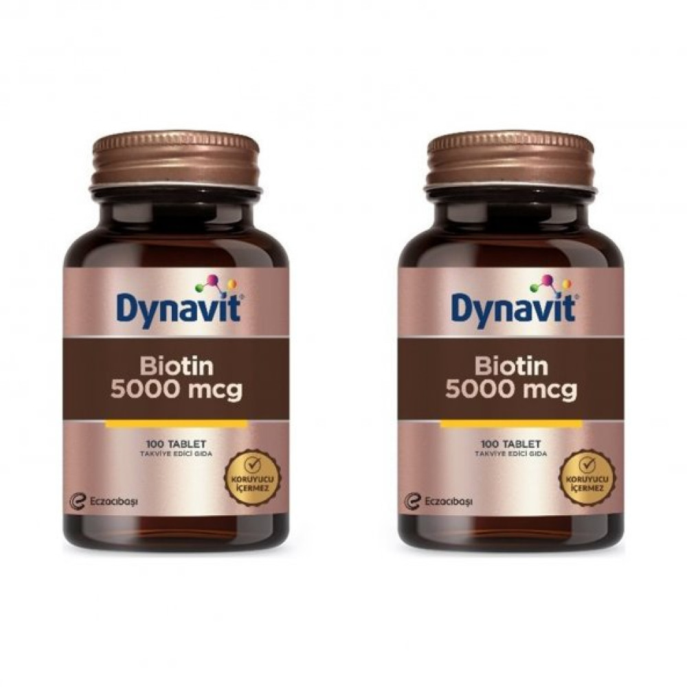 Eczacibasi Dynavit Biotin 5000Mcg 100 Kapsul 2'Li Paket Kişisel Bakım Gereçleri Fiyatı