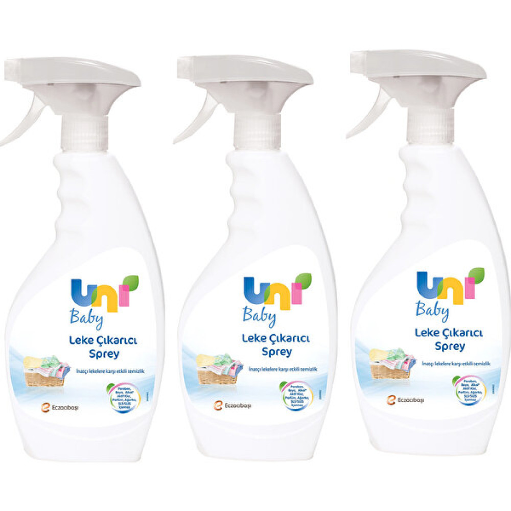 Eczacıbaşı Uni Baby Leke Çıkarıcı Sprey 500 ml x 3'lü - 1,5 lt Çamaşır Yıkama Fiyatı