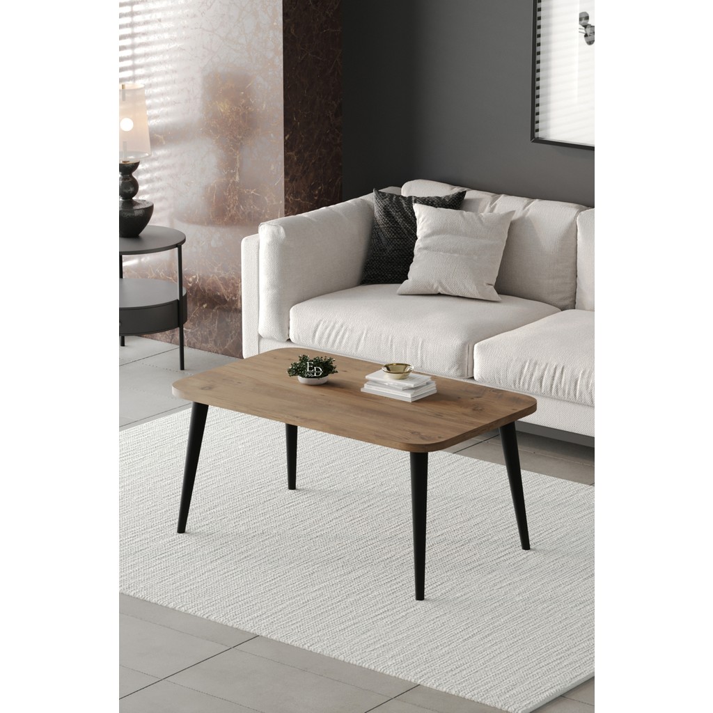 ED Efelez Design Orta Sehpa Metal Ayaklı , Roma Orta Sehpa , Siyah Metal - Atlantik Çam Tabla Orta Sehpa Fiyatı