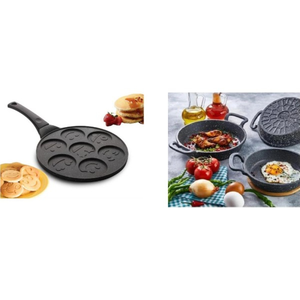 Eda 4 Lü Granit Döküm Sahan - Pankek Tavası Seti Takımı Tavalar Fiyatı