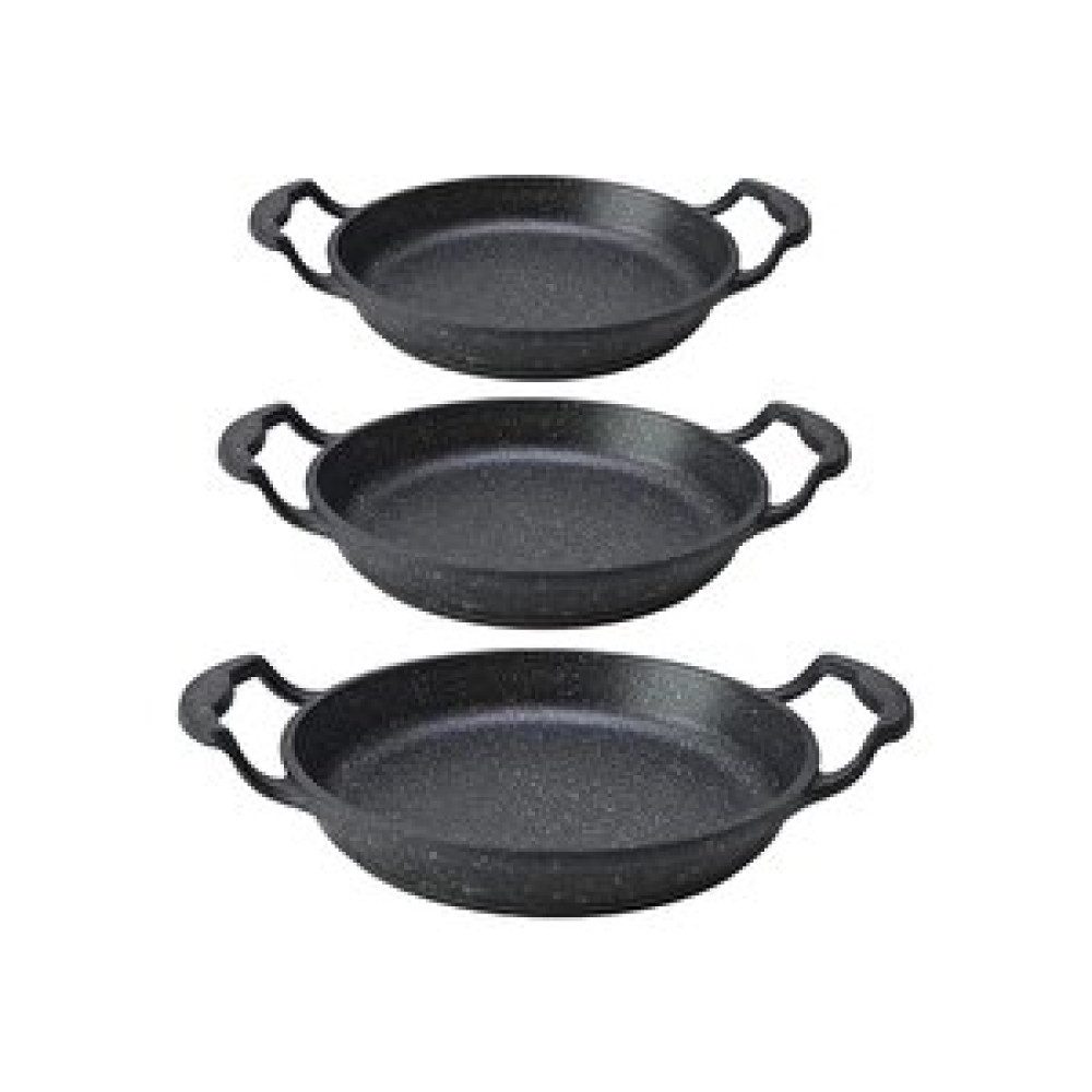 Eda Cookwear Asya Kapaksız Granit Döküm 3 Parça Sahan Seti Tencere / Tava Setleri Fiyatı