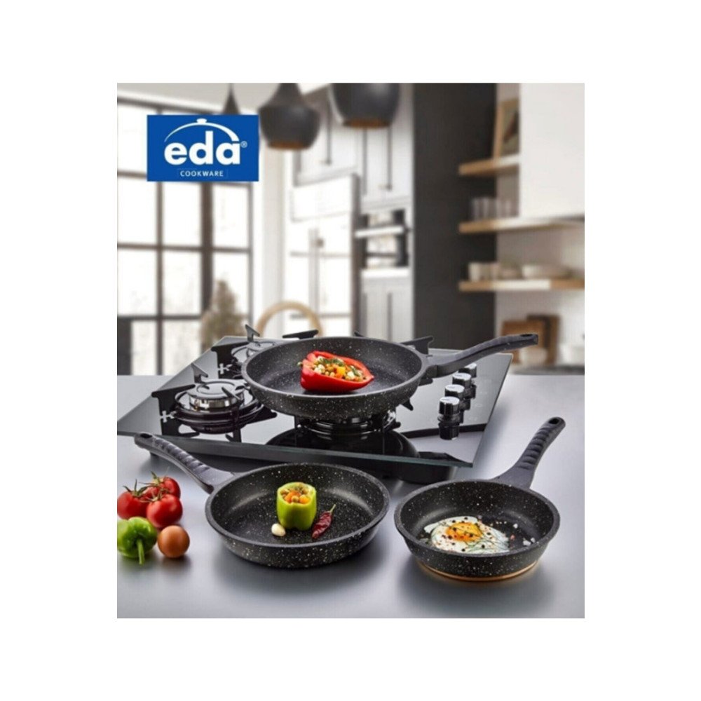 Eda Granit Döküm 3lü Tava Seti Gri 20-24-28 Cm Tavalar Fiyatı