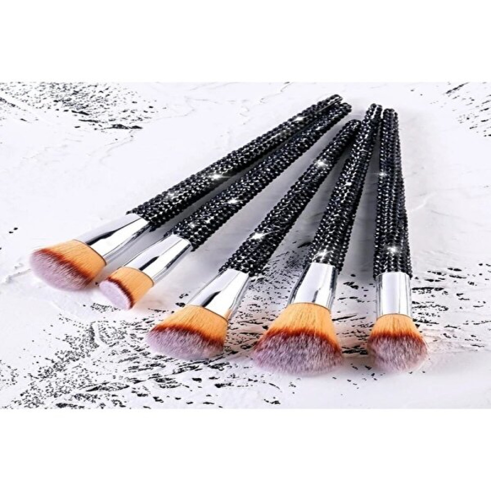 Eda Luxury Beauty 5'li Diamond Özel Kristal Taşlı Makyaj Fırçası Pro Kontür Fondöten Allık Pudra Makeup Brushes Set Makyaj Fırça ve Aksesuarları Fiyatı