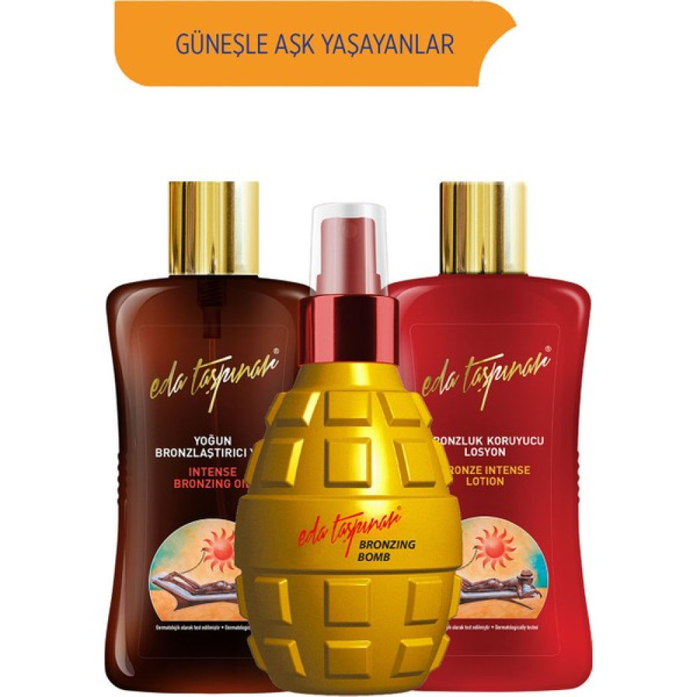 Eda Taşpınar Bronzing Bomb & Yoğun Bronzlaştırıcı SPF 0 & Bronzluk Koruyucu (200 ml X 3 Çeşit) Bronzlaştırıcılar Fiyatı