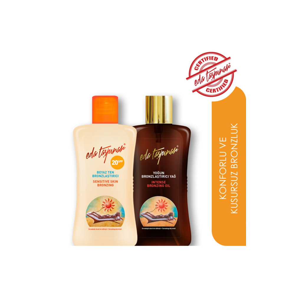 Eda Taşpınar Yoğun Bronzlaştırıcı Yağ 200 Ml + Beyaz Ten Bronzlaştırıcı 200ml Bronzlaştırıcılar Fiyatı