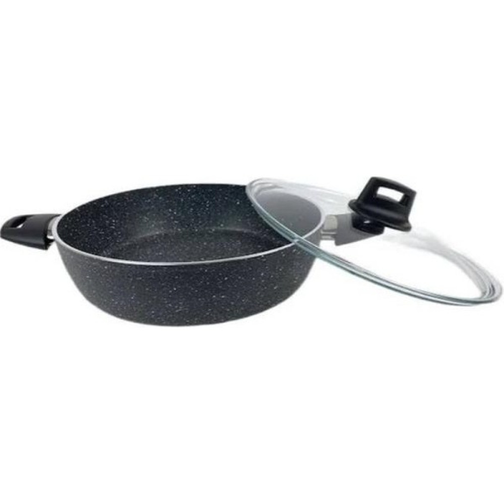 Eda ZK-022 Zetra Granit Basık Tencere Gri 24 cm Tencere / Tava Setleri Fiyatı