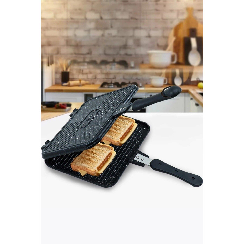 Eda Zk-904 Döküm Granit Ocak Üstü El Tost Makinesi 24x17 Cm Tavalar Fiyatı