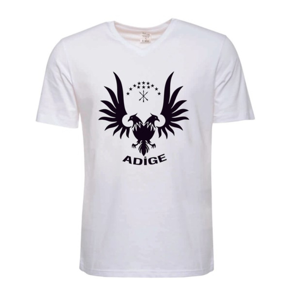 Edalı Adige Kartal Logo Baskılı Tshirt Bayan T-shirt Fiyatı