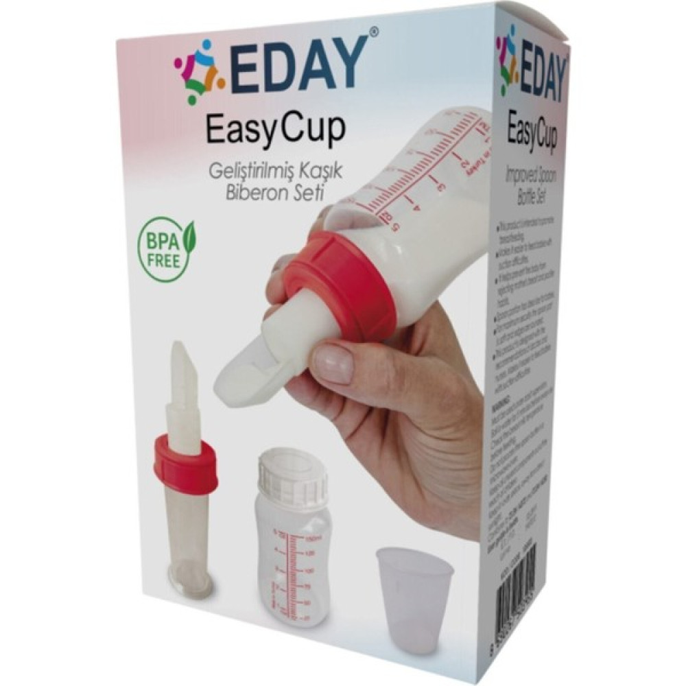 Eday Easycup Geliştirilmiş Kaşık Biberon ve Iki Şişeli Set - Beyaz - Eflatun - 1 Yaş ve Üzeri Emzik Fiyatı