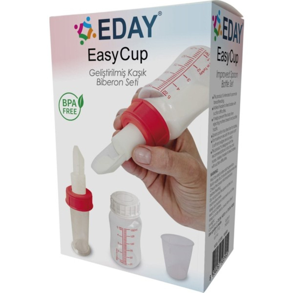 Eday Easycup Geliştirilmiş Kaşık Biberon ve Iki Şişeli Set E-Egk - Beyaz - Eflatun - 1 Yaş ve Üzeri Emzik Fiyatı