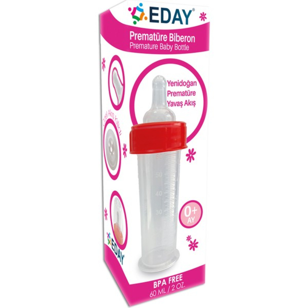 Eday Prematüre Biberon -  60 ml -  Yenidoğan Prematüre Biberon Emziği - Şeffaf Oto Boyaları Fiyatı