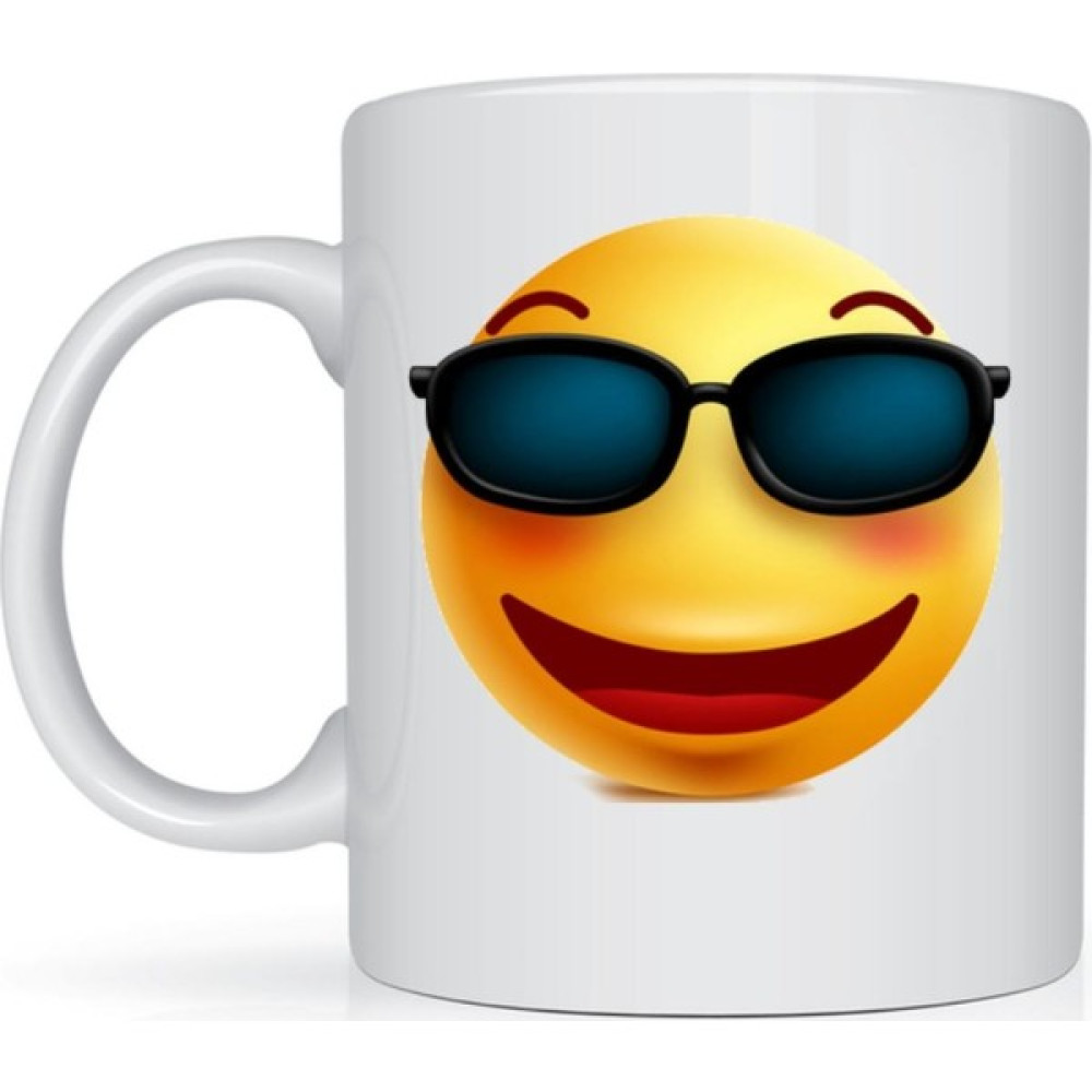 Edda Gift Emoji Baskılı Beyaz Kupa Bardak 58 Fincan / Bardak / Kahve Takımı Fiyatı