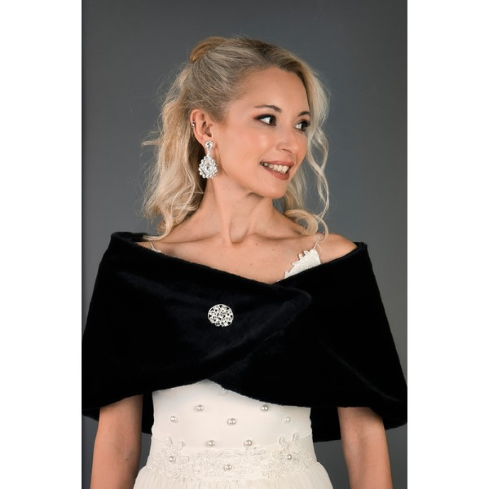 Edda Kısa Broş Kürk Etol Gelin Bolero Şal / Fular & Eşarp Fiyatı