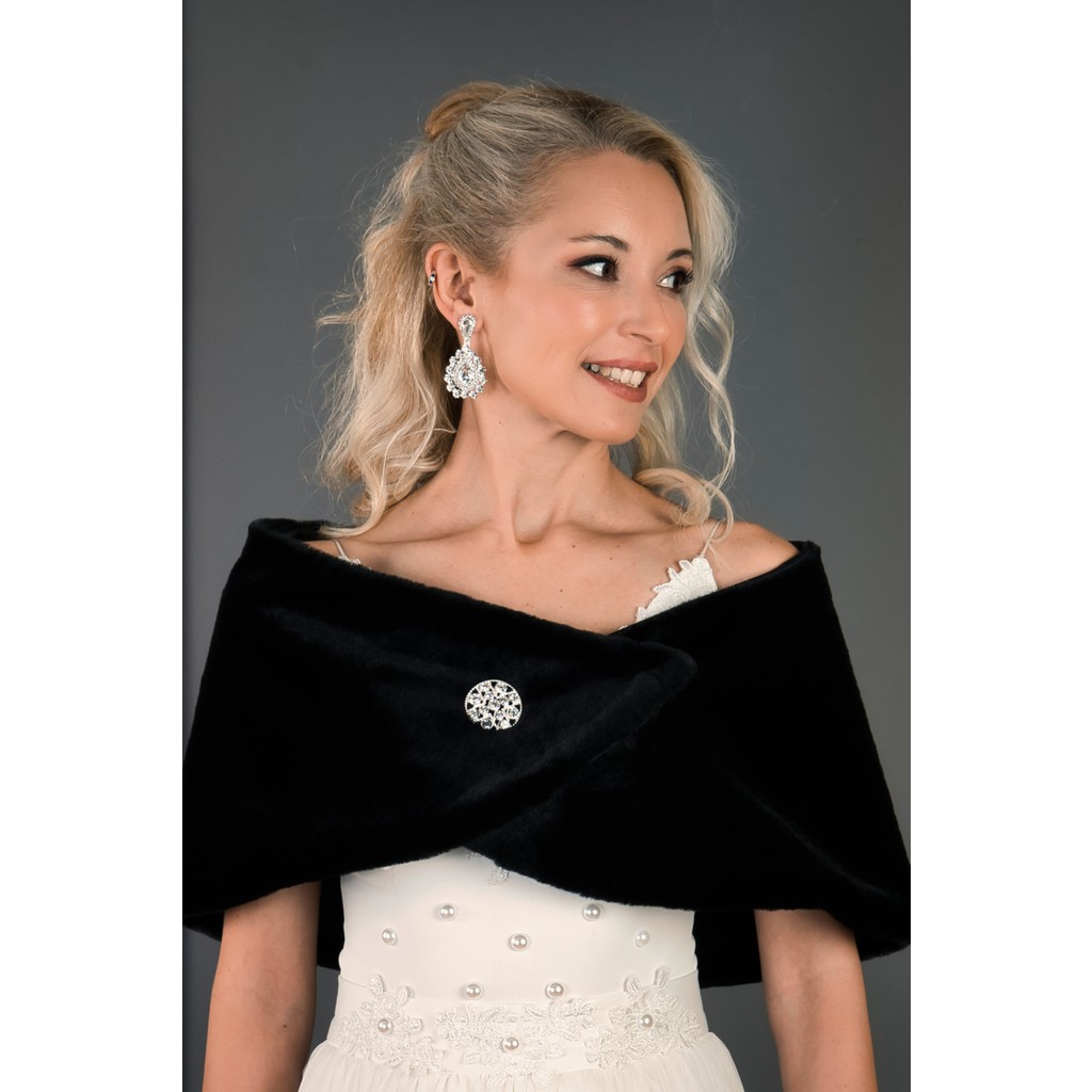 Edda Kısa Broş Kürk Etol Gelin Bolero Bolero Fiyatı