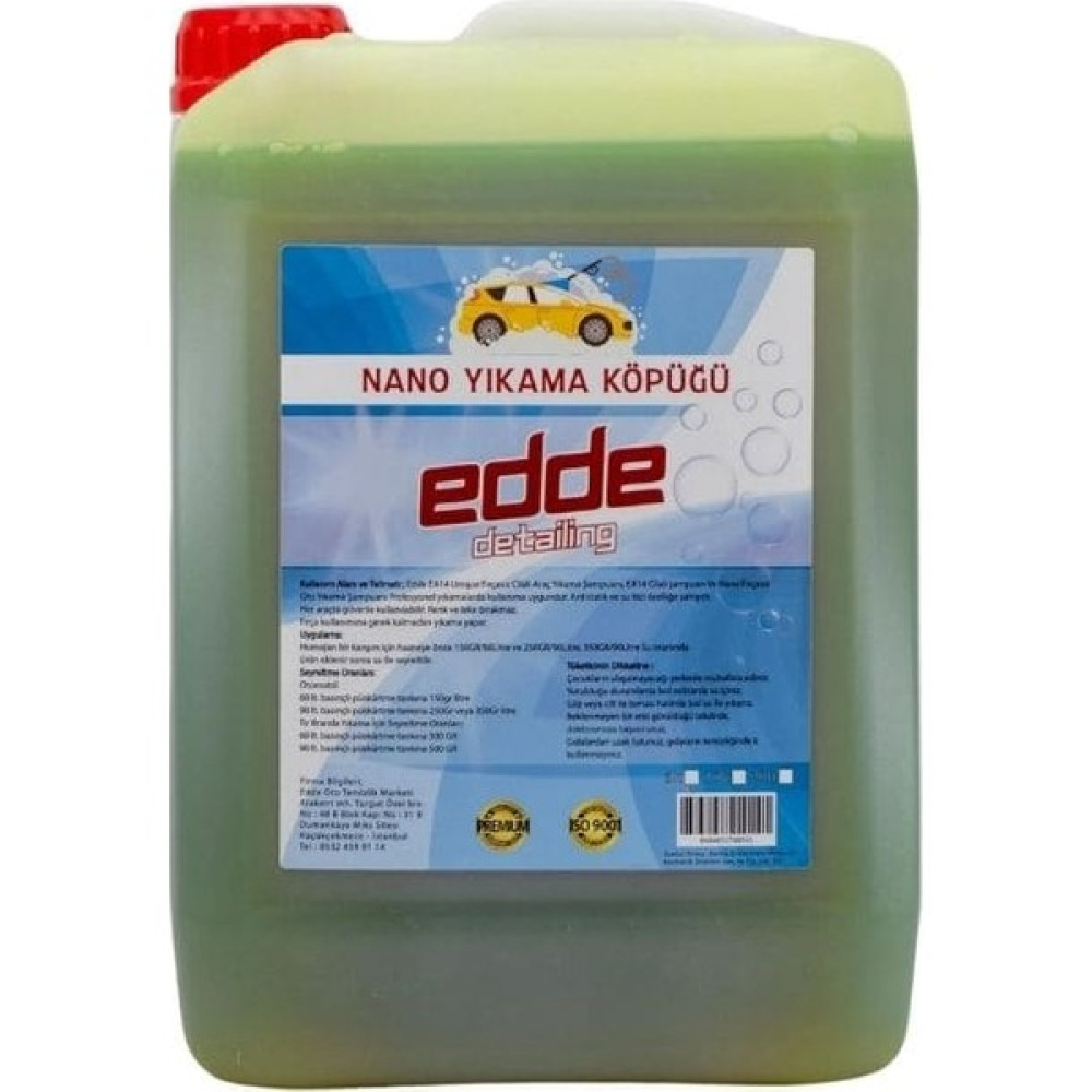 Edde Araba Araç Oto Nano Cilalı Fırçasız Yıkama Şampuan Oto Yıkama Şampuanı Köpüğü 5 Lt Oto Detailing Oto Yıkama Ürünleri Fiyatı