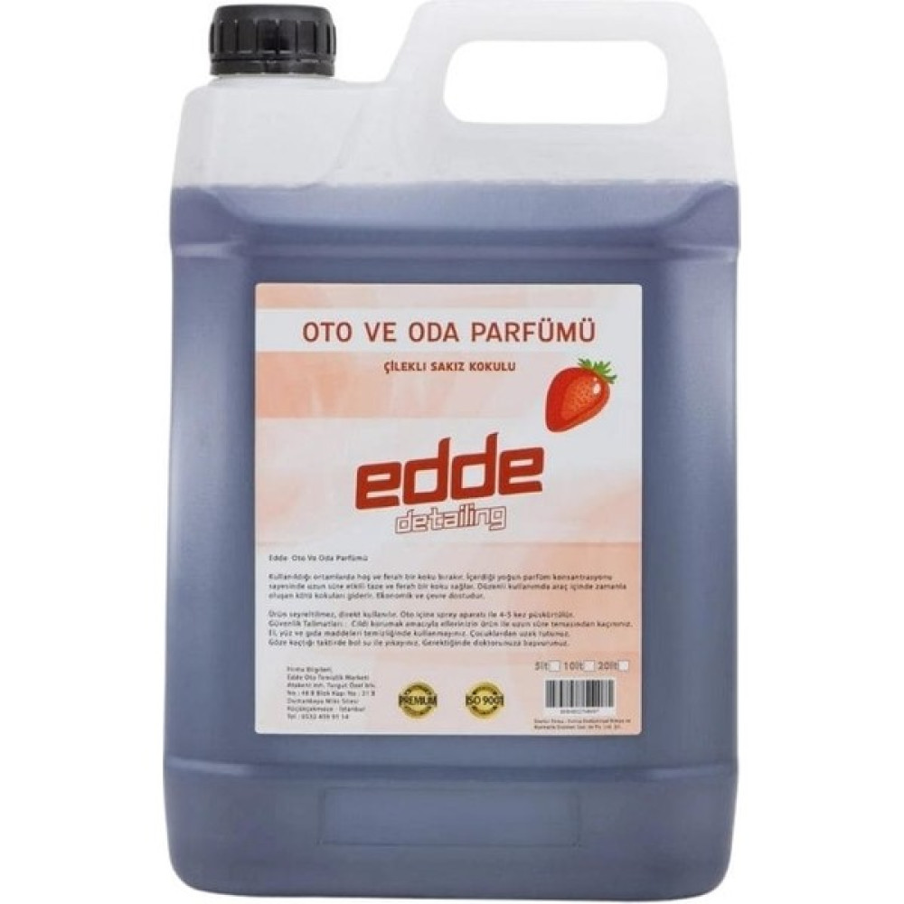 Edde Çilekli Sakız Kokulu Ferah Kalıcı Araba Araç Oto Kokusu Araç İçi Kokuları Oto Parfümü 5 Lt Detailing Oto Kokuları Fiyatı