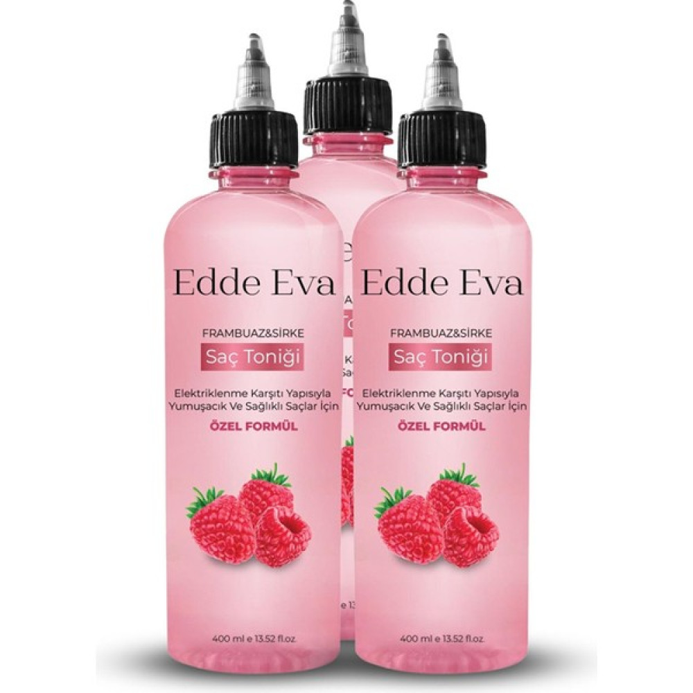 Edde Eva Frambuaz Saç Sirke & Toniği 400 ml x 3 Saç Bakım Maskeleri & Serumlar & Spreyler Fiyatı