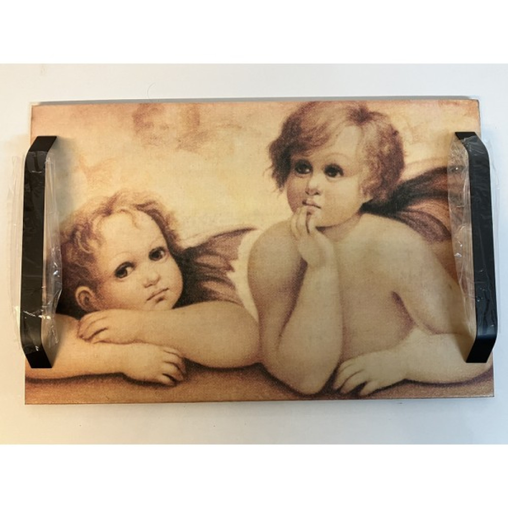 Eddie Ahşap Sunum Tepsisi (Desenli) 41 X 27 Cm - 41 cm Servis Tepsisi Fiyatı