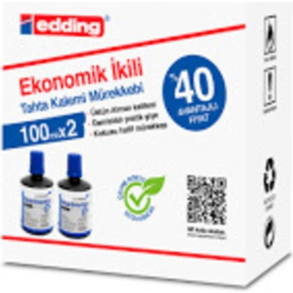 Edding 100 ml X2 Tahta Kalemi Mürekkebi // Mavi 100 ml X2 Tahta Kalem Kartuşu & Mürekkebi Fiyatı