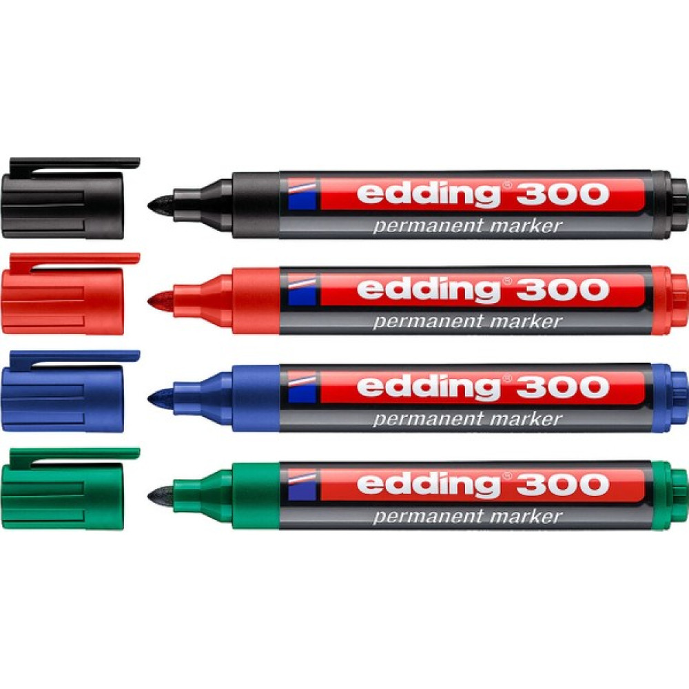 Edding 300 Permanent Markör Yuvarlak Uçlu 4'lü Set Keçe Uçlu Kalem Fiyatı