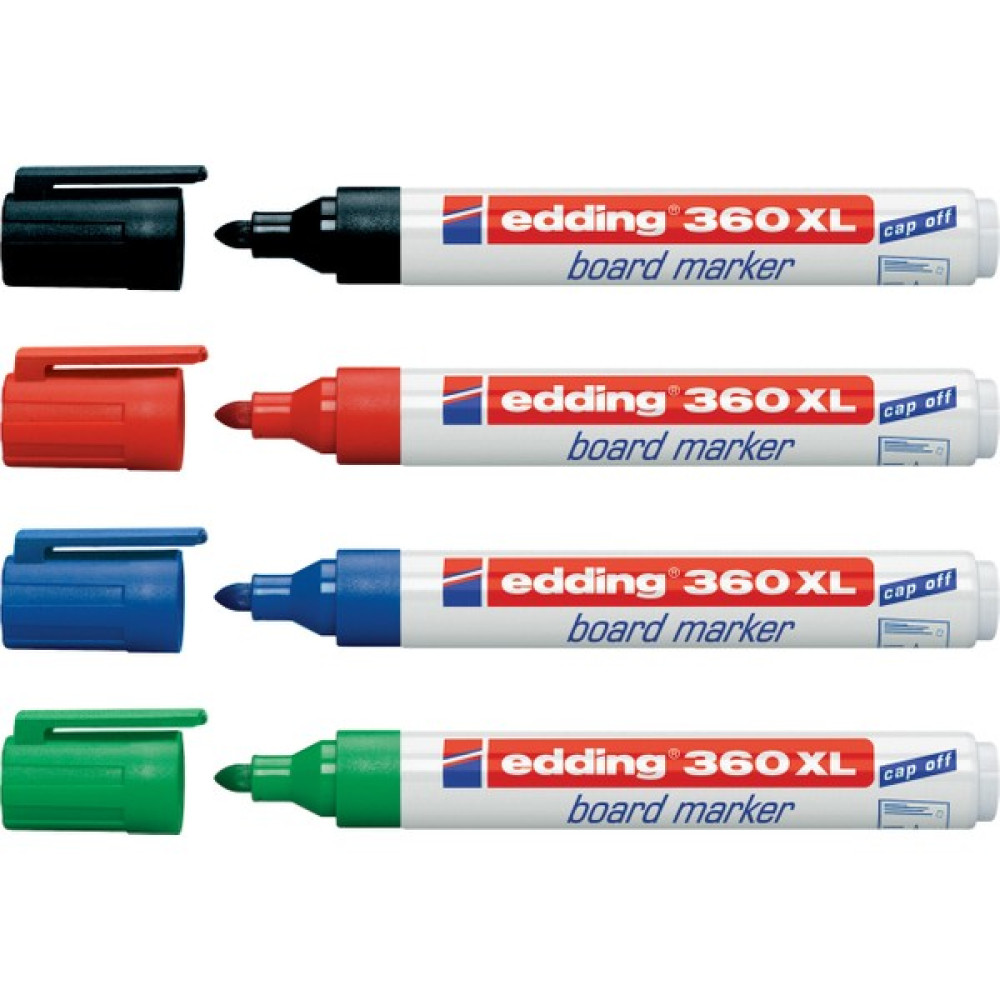 Edding 360XL Beyaz Tahta Kalemi 4 Ana Renk Yazı Tahtası Kalemi Fiyatı