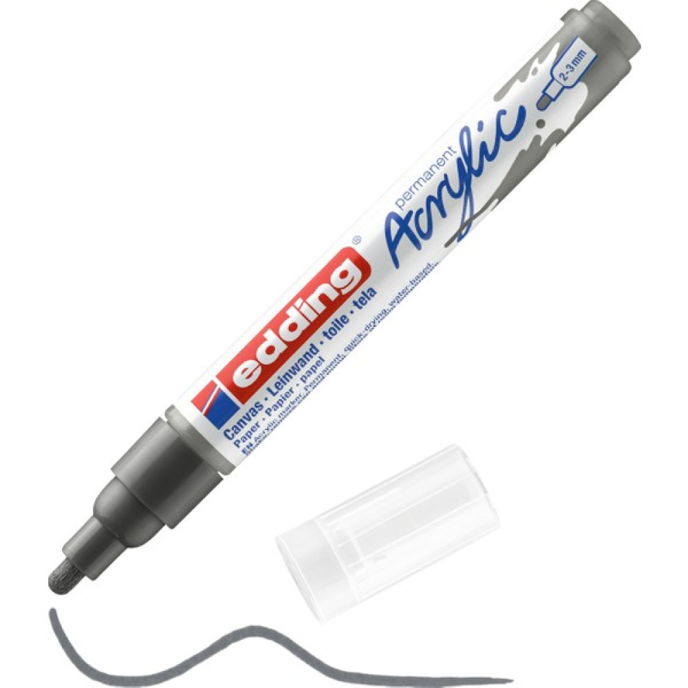 Edding 5100 Orta Uçlu Akrilik Markör - Antrasit - 2-3 Mm’Lik Yuvarlak Uç Keçe Uçlu Kalem Fiyatı