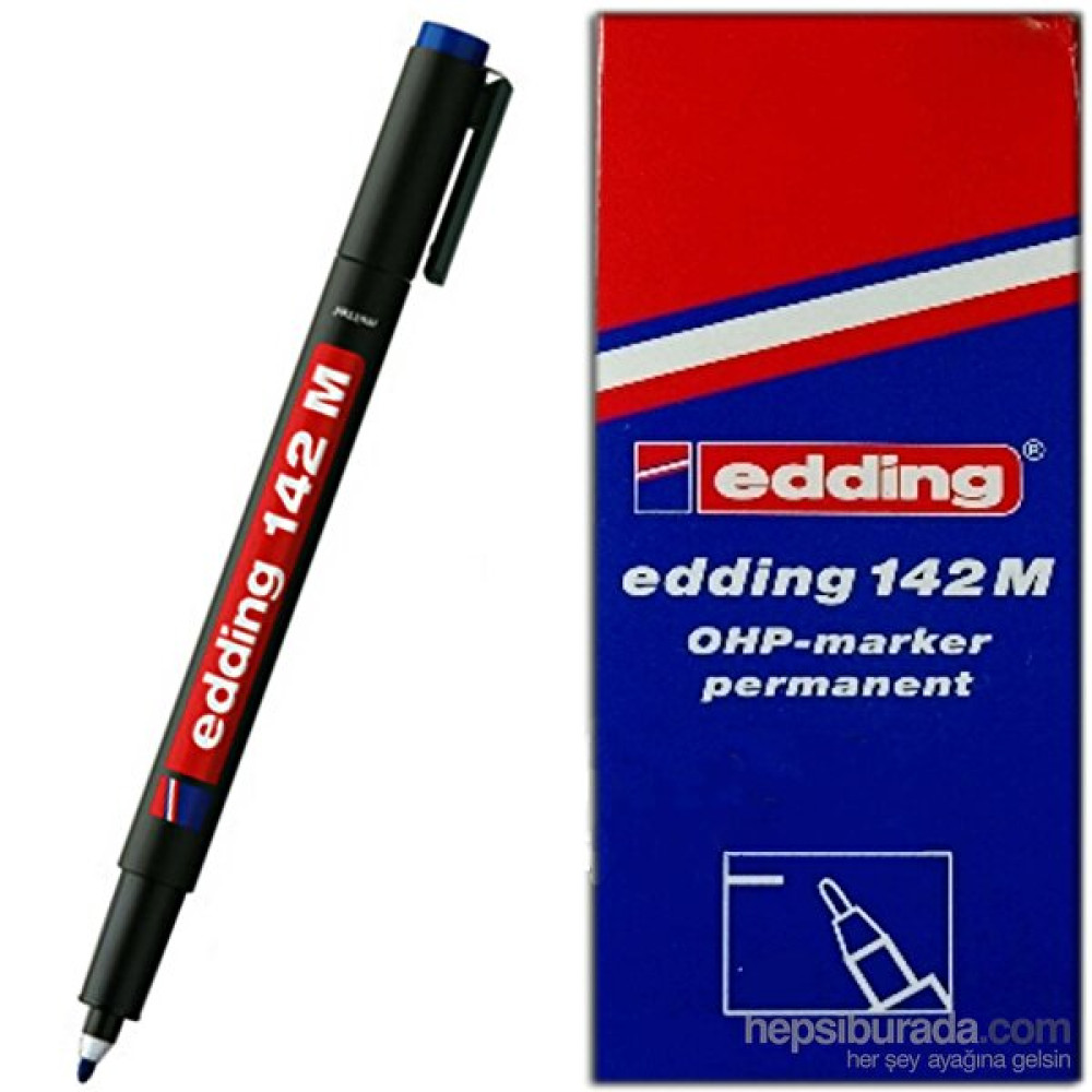Edding Asetat Kalemi E-142M Mavi 10 Lu Ed14203 - 10'lu CD-DVD-Asetat Kalemi Fiyatı