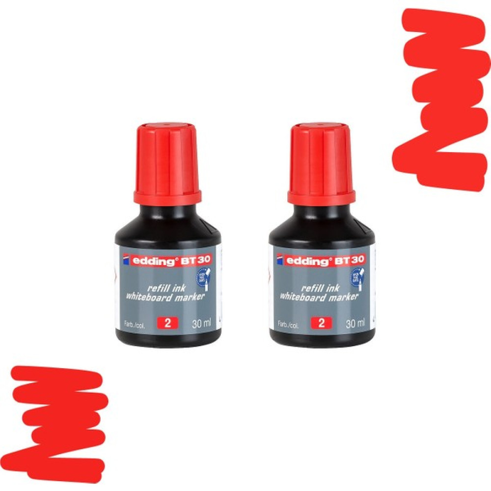 Edding Beyaz Tahta Mür.30 Ml E-Bt30 Kırmızı 2Li Kalem Kartuşu & Mürekkebi Fiyatı