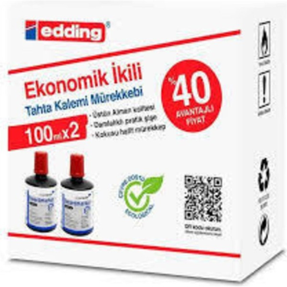 Edding Legamaster Mürekkep Kırmızı 100 ml 2'li Kalem Kartuşu & Mürekkebi Fiyatı