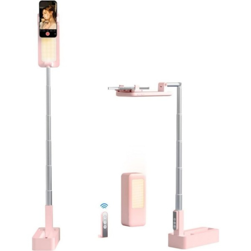 Eddyscale Canlı Yayın/video/kayıt Için Yükseltilmiş Cep Telefonu Masaüstü Tripodu, 360° Dönebilen Işıklı Cep Telefonu Tutucusu (Yurt Dışından) - Pembe Cep Telefonu Aksesuarı Fiyatı