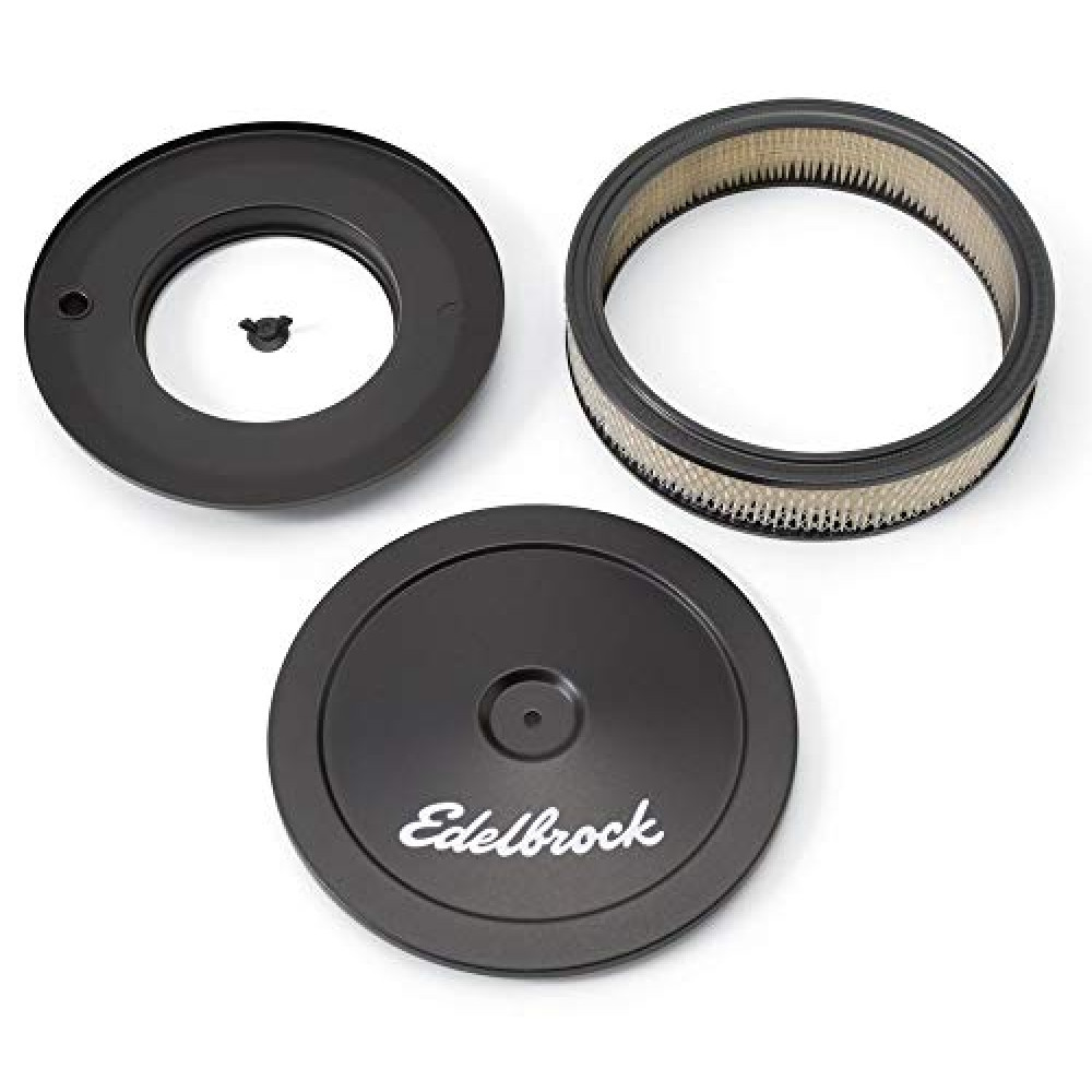 Edelbrock 1203 Pro-Flo Black 10" Round Air Cleaner with 2" Paper Element