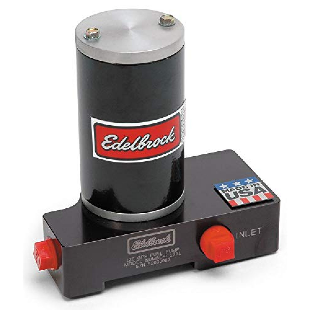 Edelbrock 1791 Quiet-Flow Electric Fuel Pump, Black