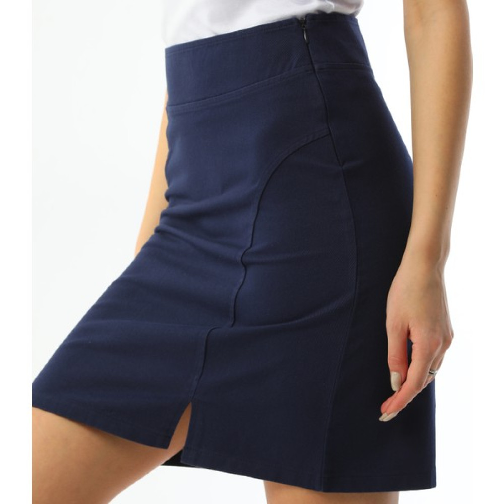 Edelle Mini Yırtmaçlı Lacivert Gabardin Etek Etek Fiyatı