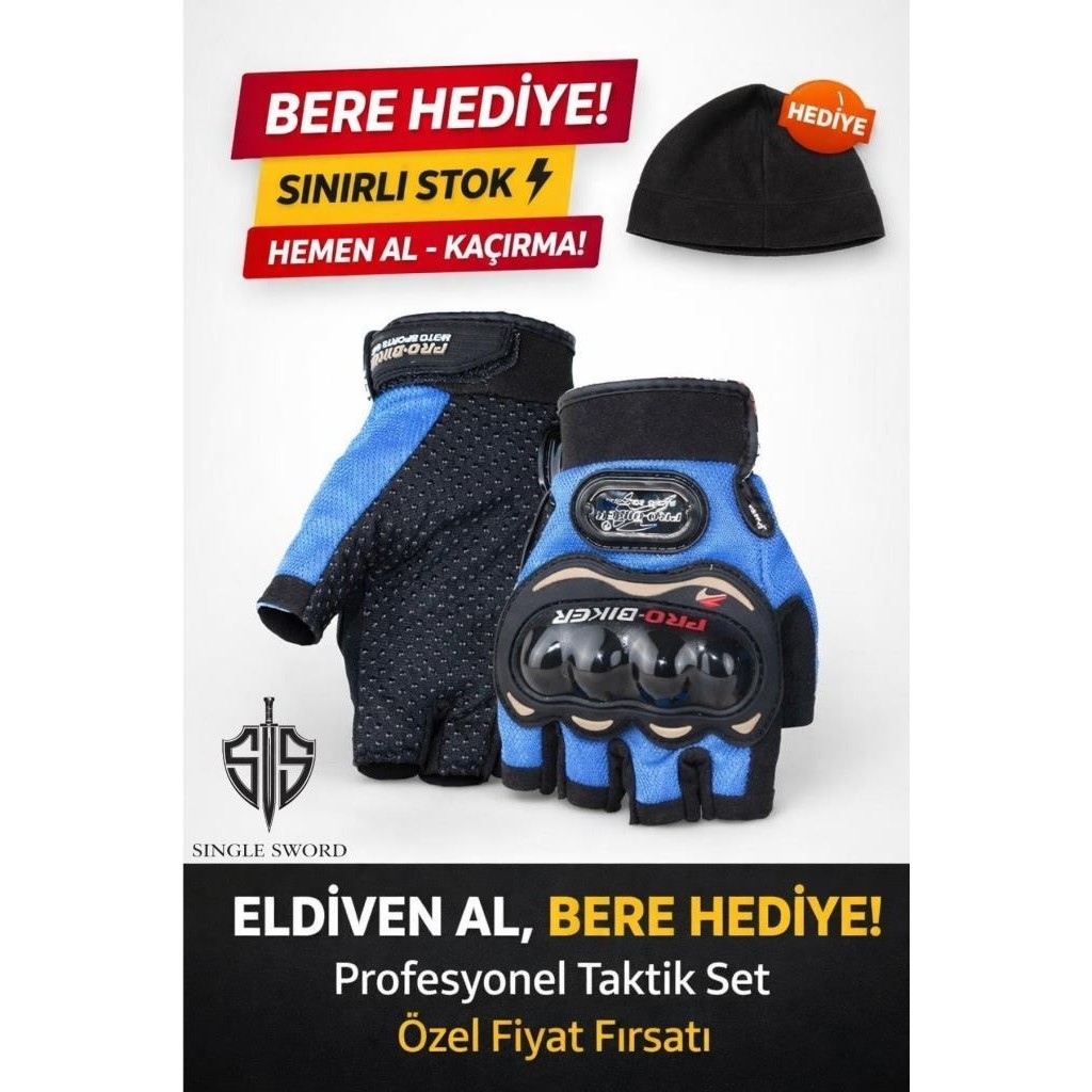 Edelvays Shop Kısa Motosiklet Eldiveni Siyah Yazlık - 2XL - Siyah - Mavi Diğer Fiyatı