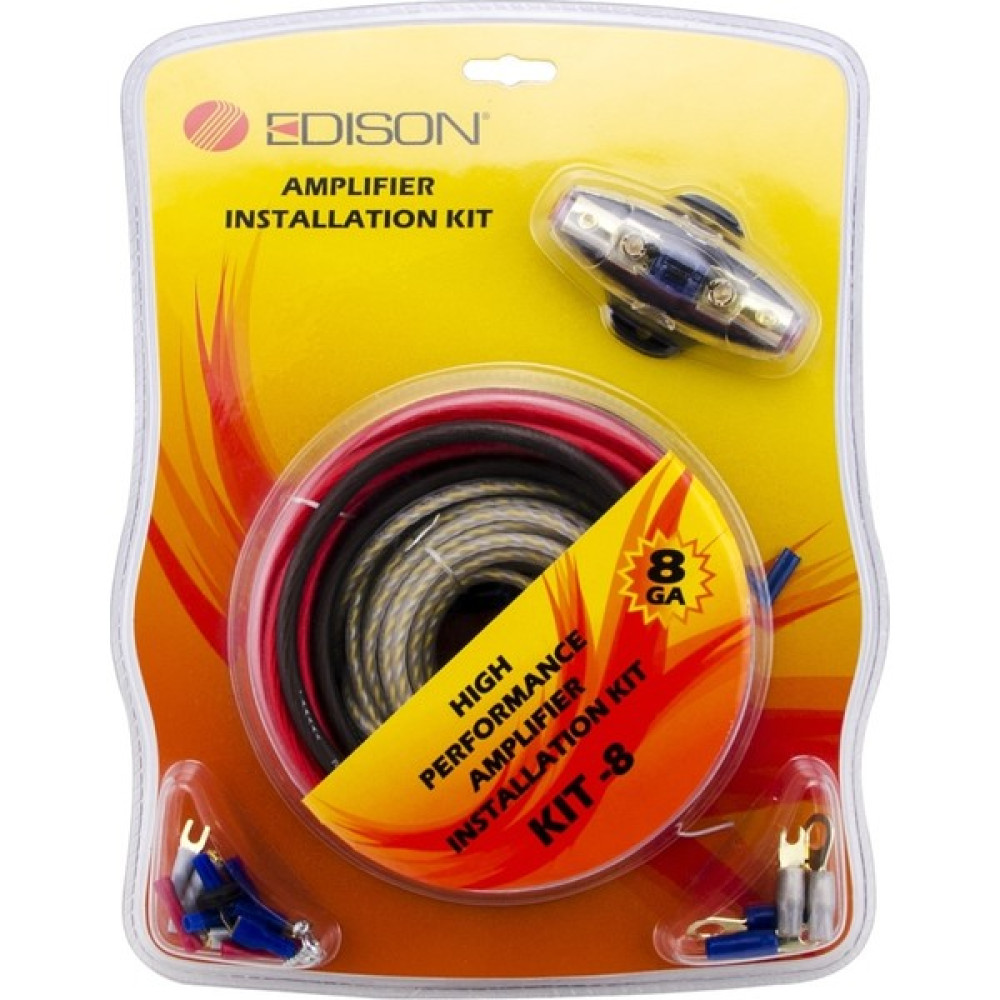 Edison Kit-8ga Kali̇teli̇ Anfi Motaj Kablo Seti̇ Oto Hoparlörleri & SubWoofer Fiyatı