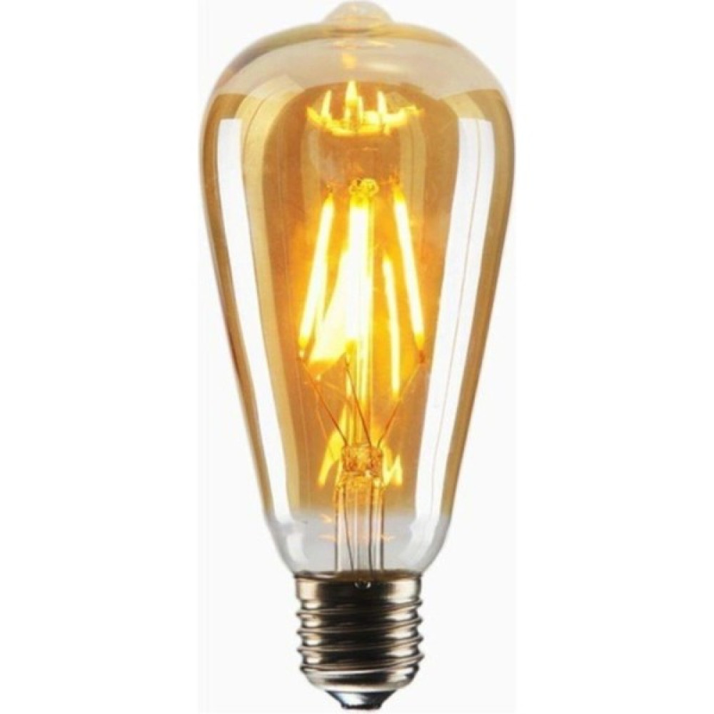 Edison ST64 Flamanlı 4W LED Rustik Dekoratif Ampul Vintage Aydınlatma R1-4W - Amber Tasarruflu Ampul Fiyatı
