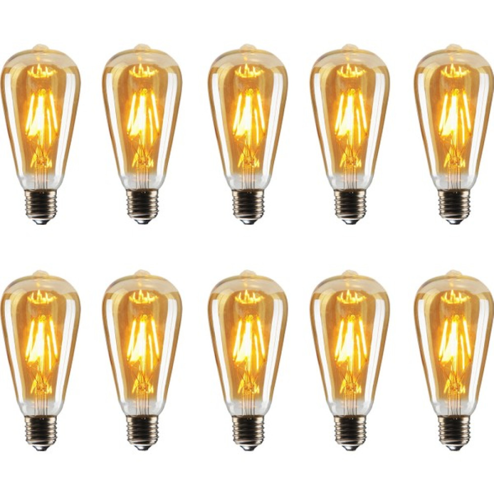 Edison St64 Flamanlı Rustik 4W Led Ampul 10'lu Dekoratif Vintage Aydınlatma - 10 Adet Tasarruflu Ampul Fiyatı