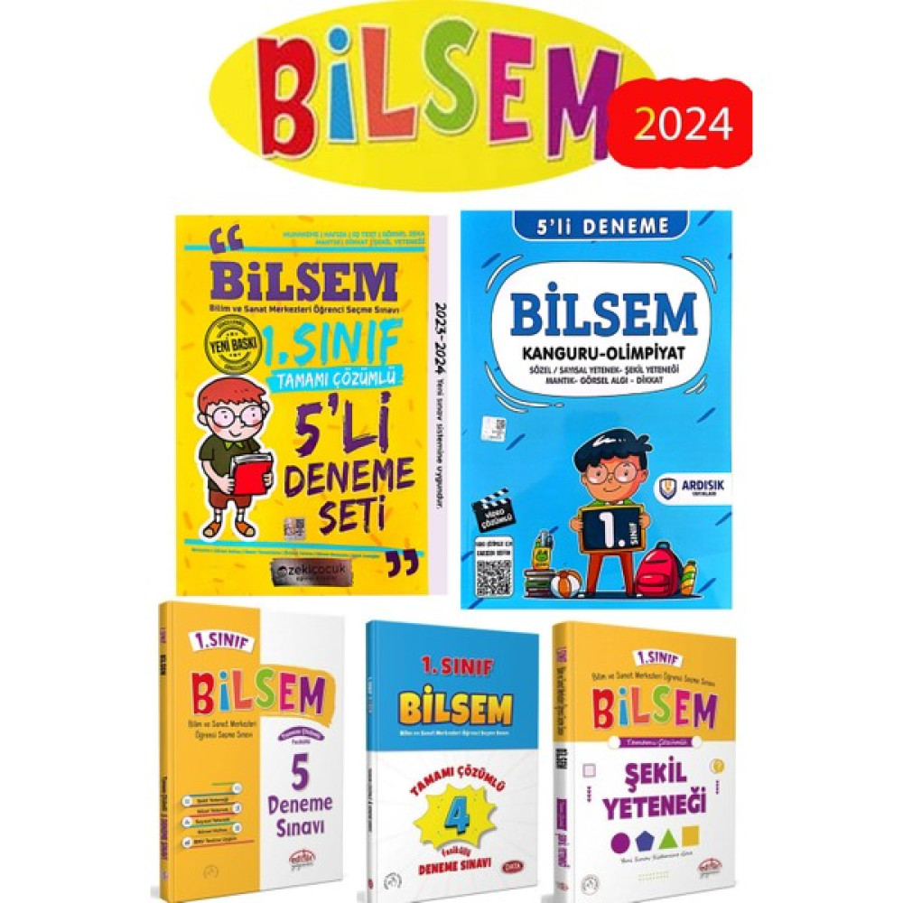Editör Yayınları 1. Sınıf BİLSEM Deneme Sınavı ve Şekil Yeteneği BİLSEM 2024 Tüm Dersler Fiyatı