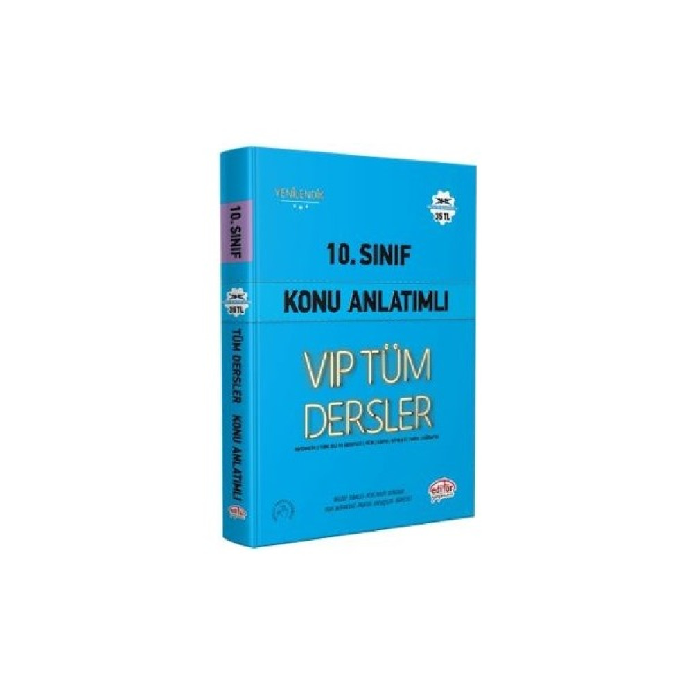 Editör Yayınları 10. Sınıf Vıp Tüm Dersler Konu Anlatımlı Tüm Dersler Fiyatı