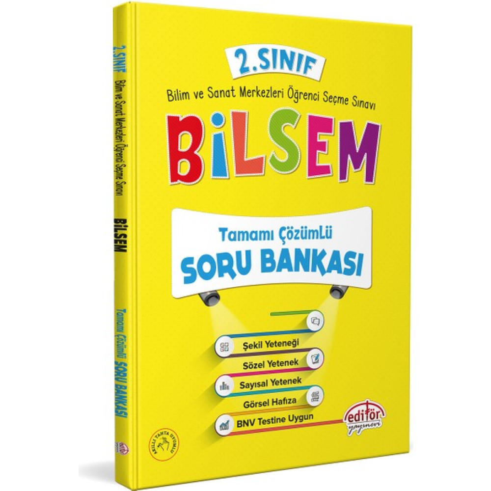Editör Yayınları 2. Sınıf Bilsem Çözümlü Soru Bankası - Editör Yayınevi KPSS Fiyatı
