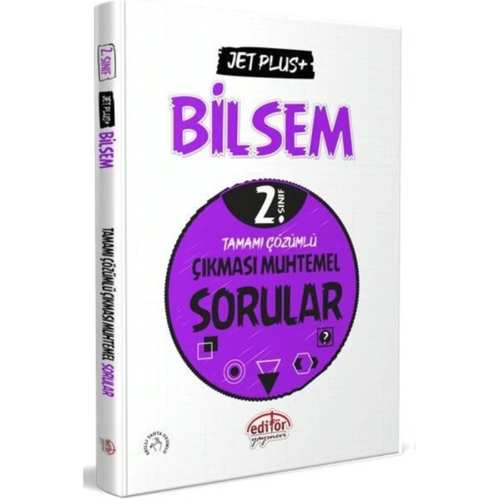 Editör Yayınları 2. Sınıf Bilsem Jet Plus+ Tamamı Çözümlü Çıkması Muhtemel Sorular Kaynak Kitapları Fiyatı