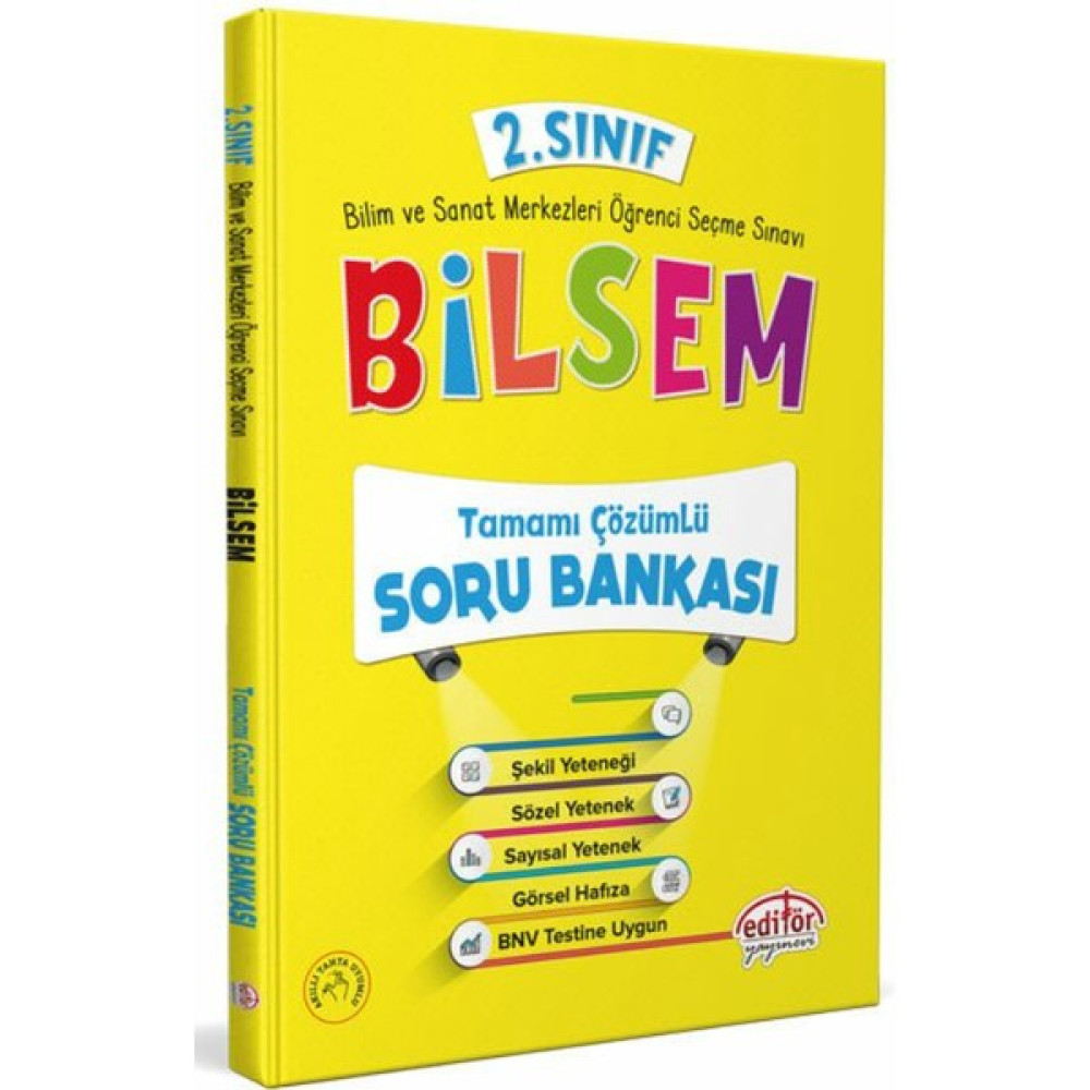 Editör Yayınları 2. Sınıf BİLSEM Tamamı Çözümlü Soru Bankası Tüm Dersler Fiyatı